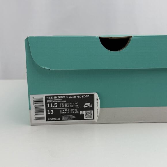 Nike SB Zoom Blazer Mid Edge Obsidian Mist Fossil CI3833-401 Size 11.5